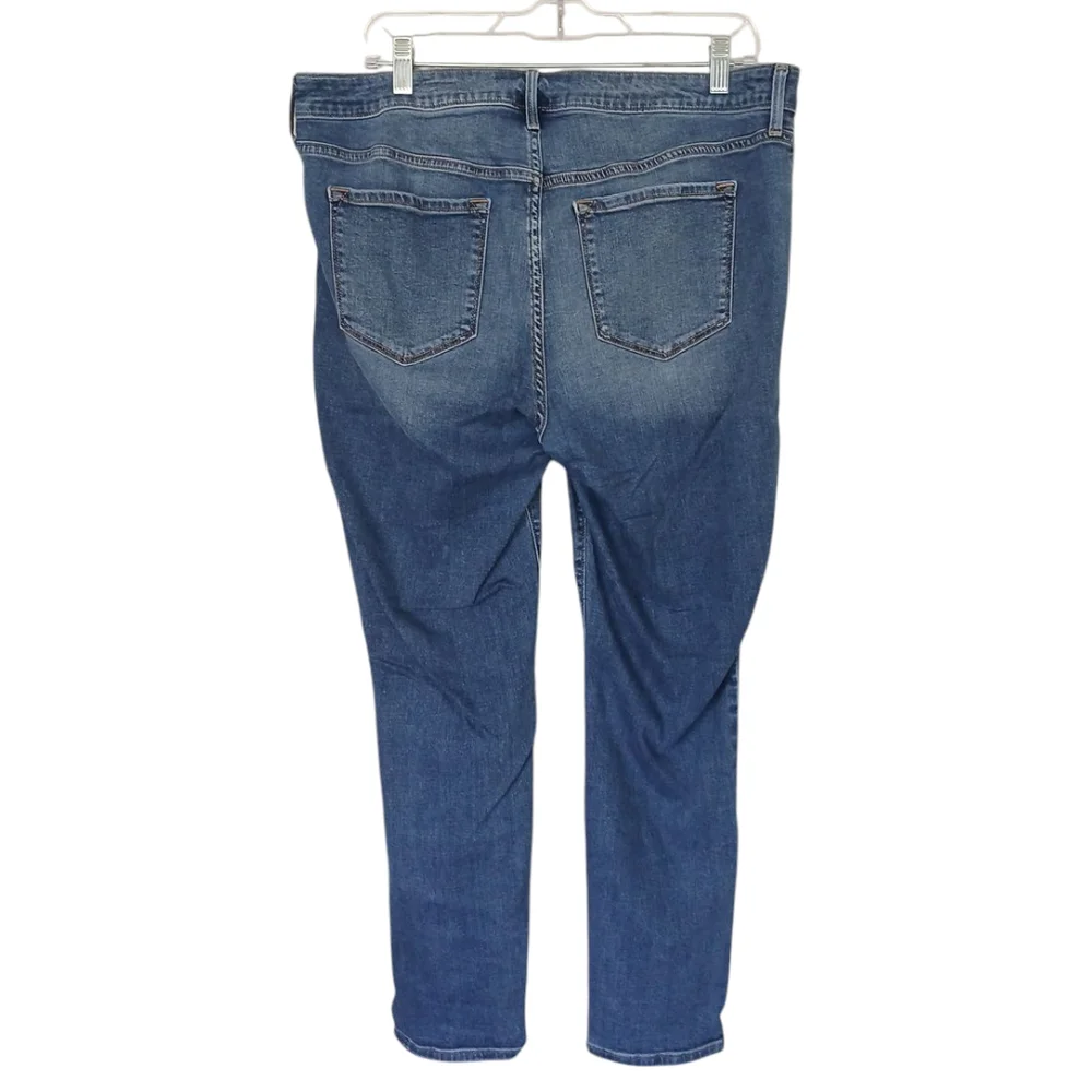 Old Navy Mid Rise Rockstar Skinny Jeans With Light Distress Size 16 Short